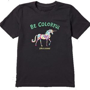 NWOT Kid's Unicorn Life is good crusher tee